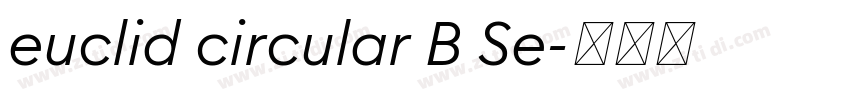 euclid circular B Se字体转换